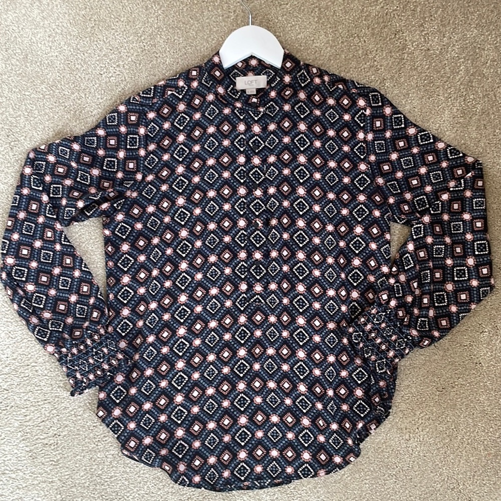Loft Outlet, womens, size XS, patterned blouse